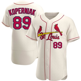 Authentic Matthew Koperniak Men's St. Louis Cardinals Alternate Jersey - Cream