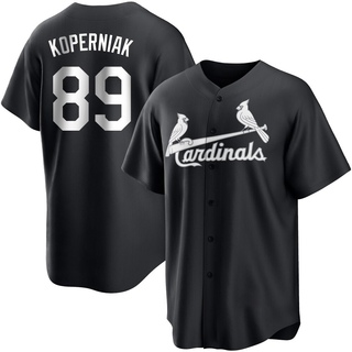 Replica Matthew Koperniak Men's St. Louis Cardinals Jersey - Black/White