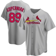 Replica Matthew Koperniak Men's St. Louis Cardinals Road Jersey - Gray